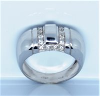 Ring Woman Anello Diamanti in White Gold Diamante 0.18 Ct B.0.18-17